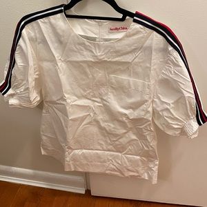 SEE BY CHLOE Womens White puff sleeve size 2